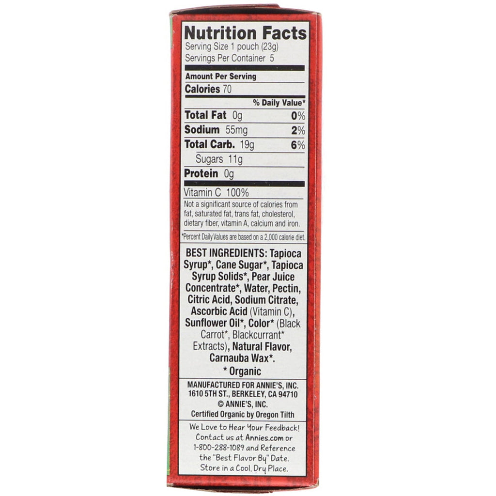 Annies hjemmelavede, kaninfrugtsnacks, sommerjordbær, 4 oz (115 g)