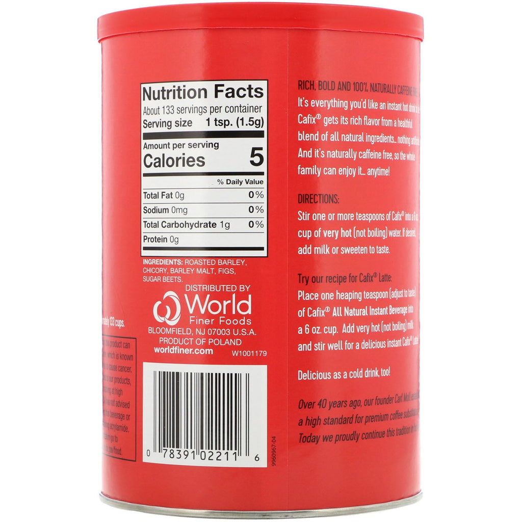 Cafix, Instant Grain Beverage, Koffeinfri, 7,05 oz (200 g)