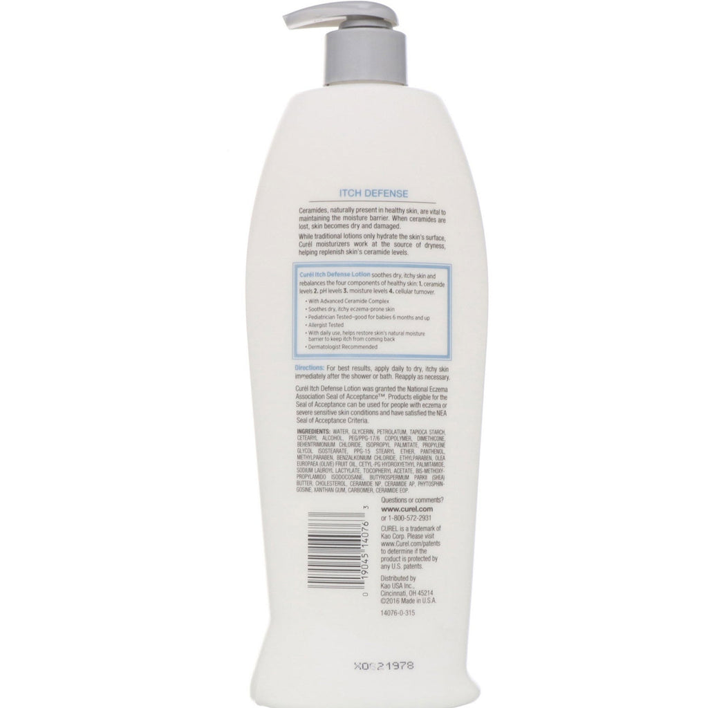 Curel, Itch Defense, parfumefri lotion til tør, kløende hud, 20 fl oz (591 ml)