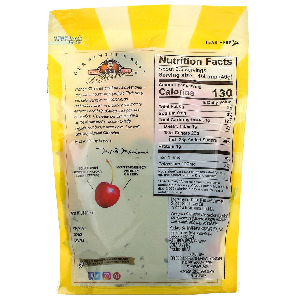Mariani tørret frugt, premium kirsebær, 5 oz (142 g)