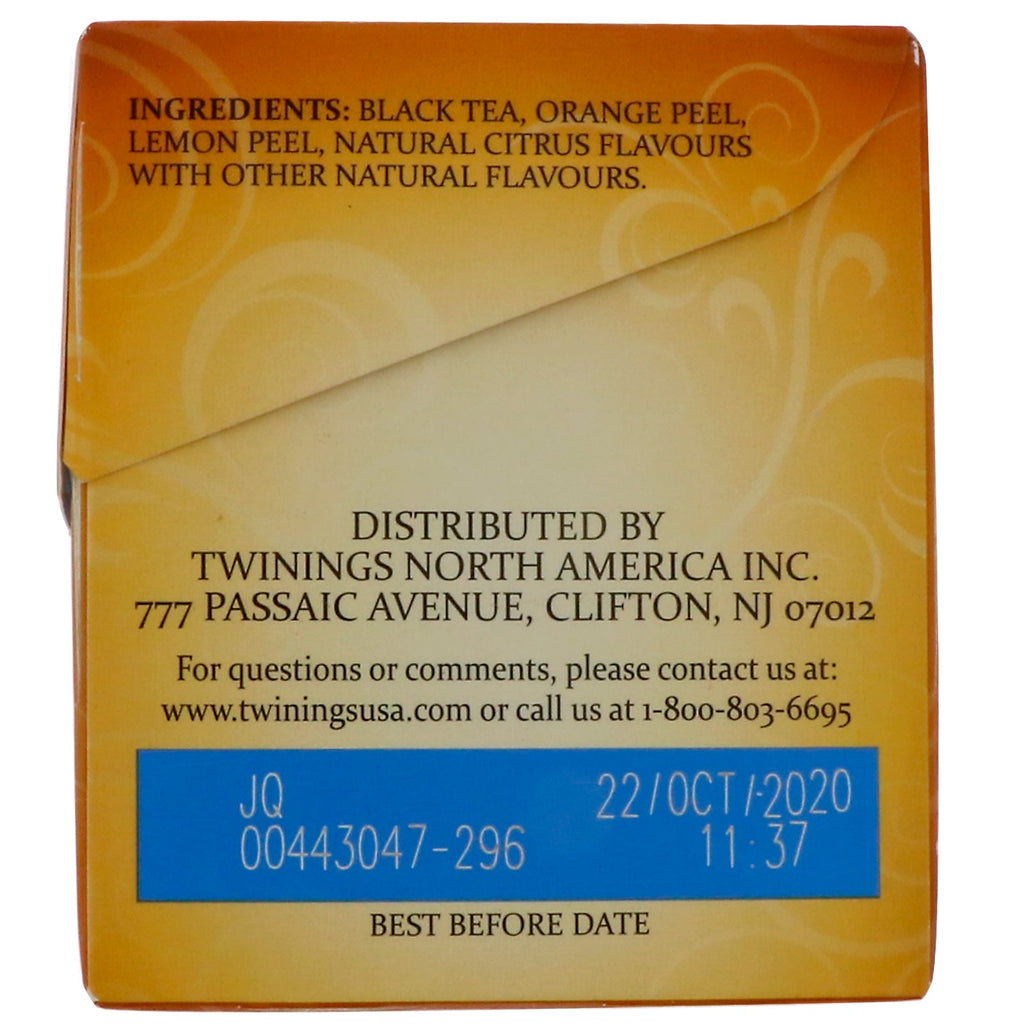 Twinings, Lady Grey Black Tea, 20 teposer, 1,41 oz (40 g)