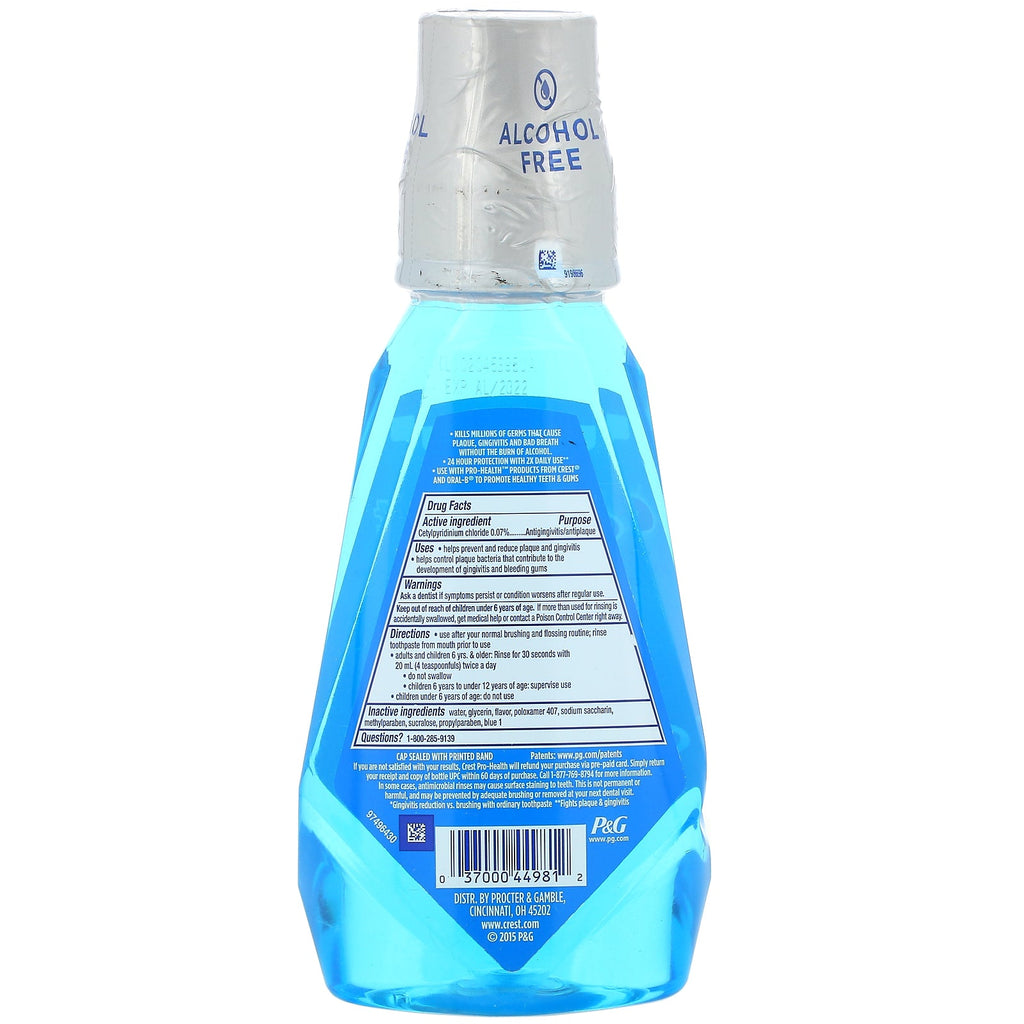 Crest, Pro Health, Multi-Protection Mouthwash, Alcohol Free, Clean Mint, 16.9 fl oz (500 ml)