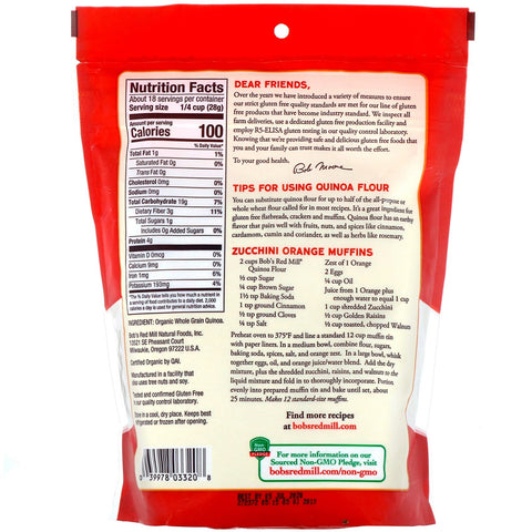 Bob's Red Mill, , Whole Grain Quinoa Flour, 18 oz (510 g)