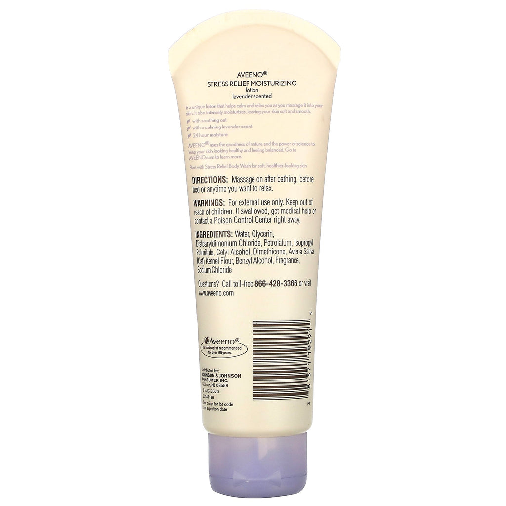 Aveeno, Stress Relief Moisturizing Lotion, Lavender,  2.5 oz (71 g)