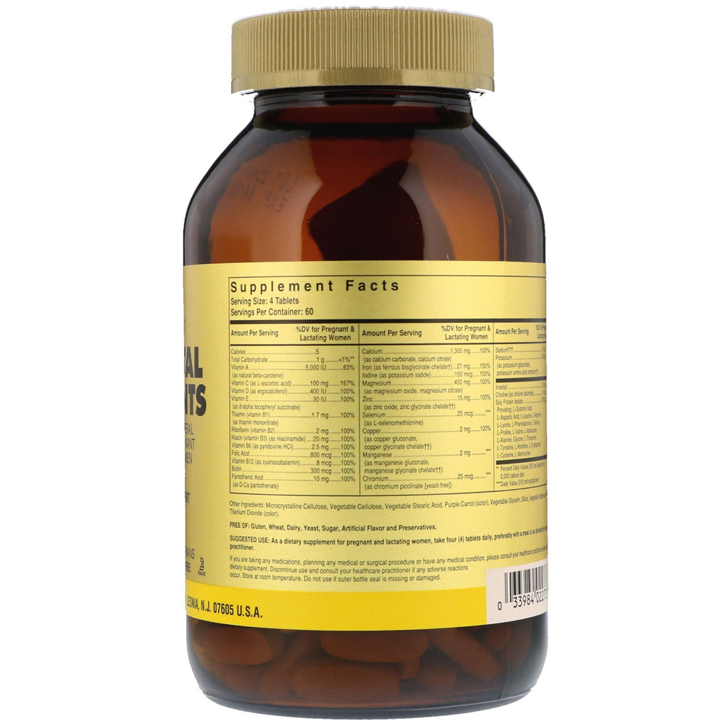 Solgar, Prenatal Nutrients, Multivitamin & Mineral, 240 Tablets