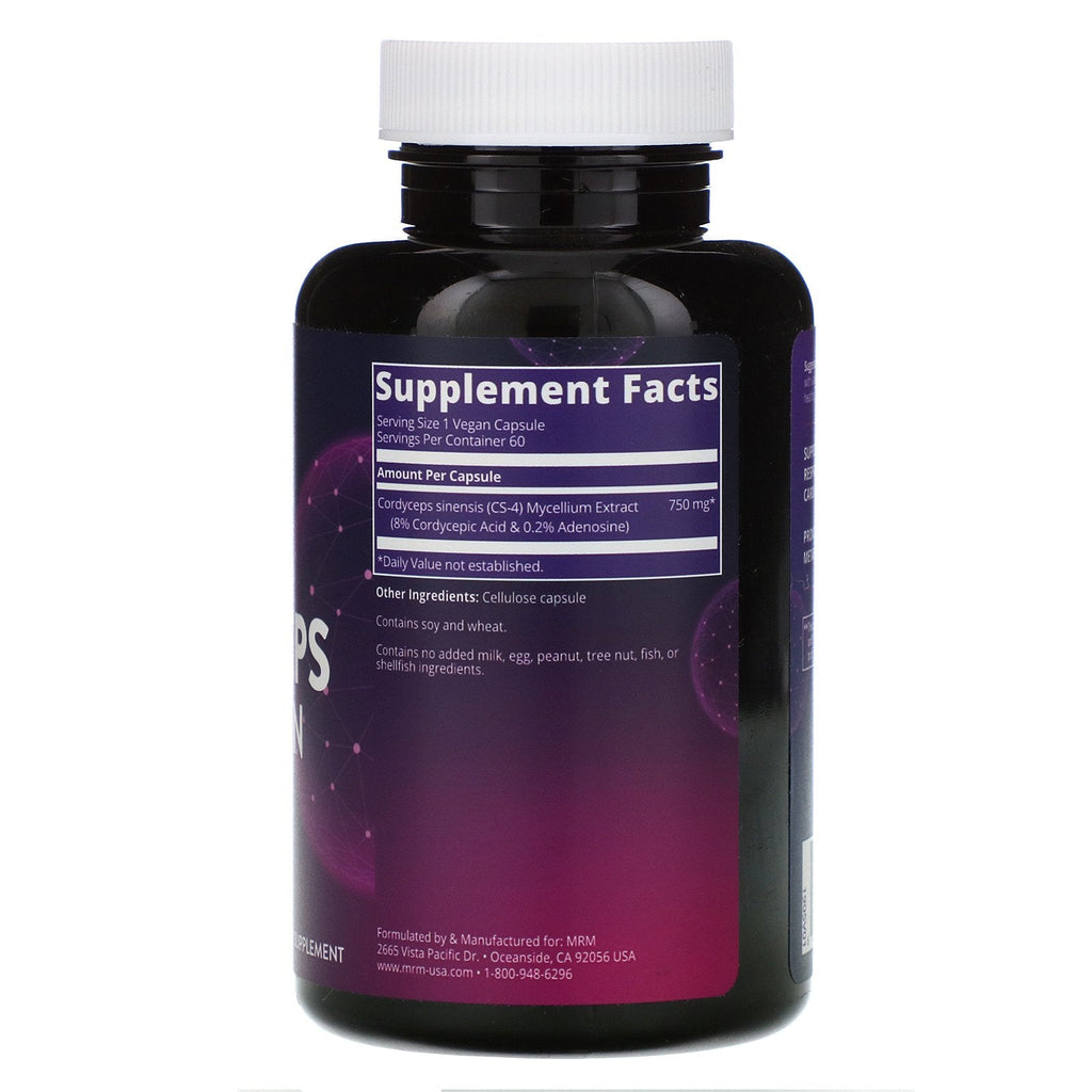 MRM, Nutrition, Cordyceps CS-4 Strain, 60 Vegan Capsules