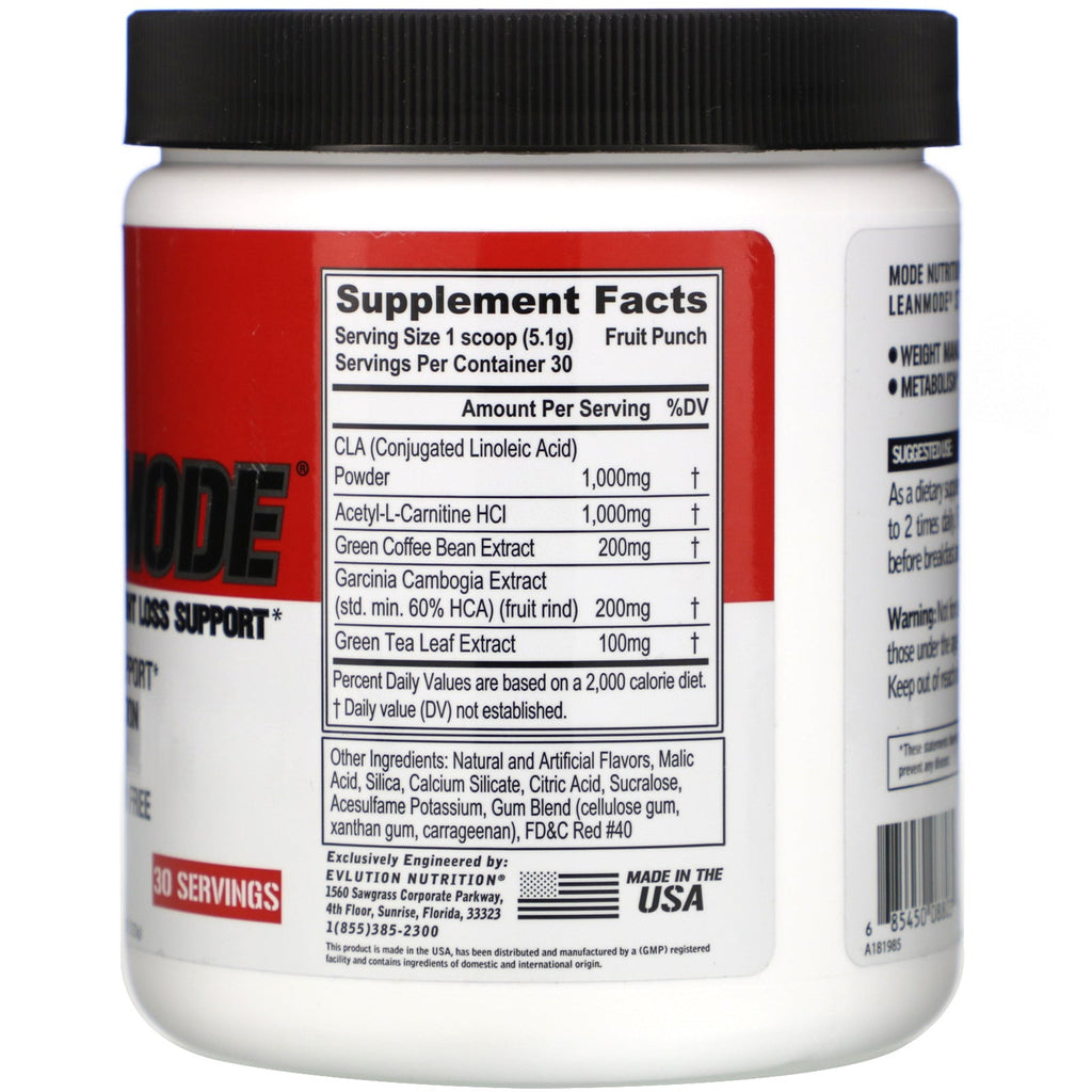 EVLution Nutrition, LeanMode, Fruit Punch, 5,40 oz (153 g)