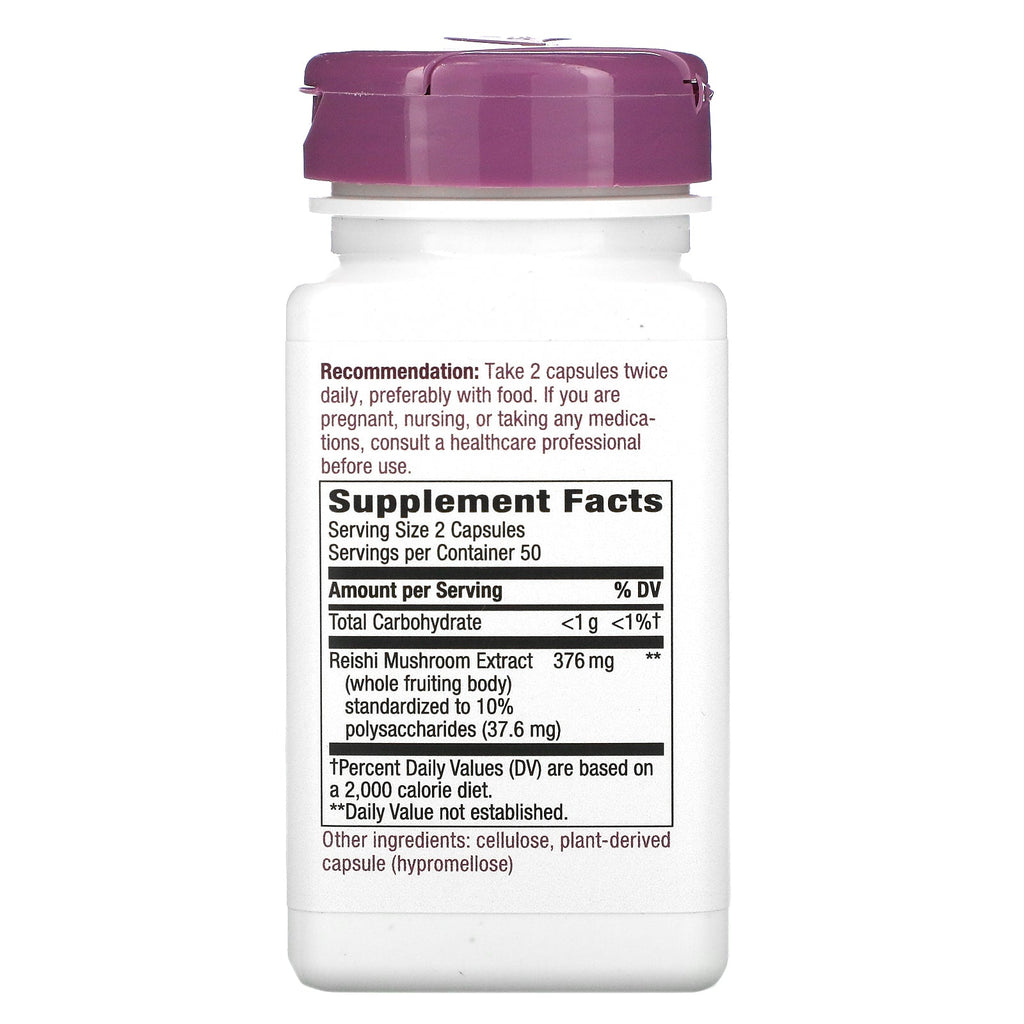Nature's Way, Reishi Mushroom, 376 mg, 100 Vegan Capsules