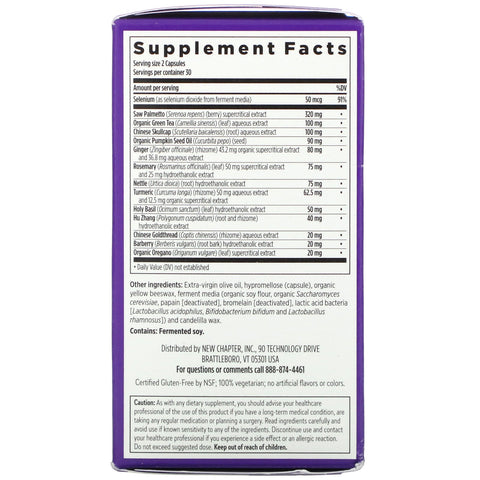 New Chapter, Zyflamend Prostate, 60 Vegetarian Capsules
