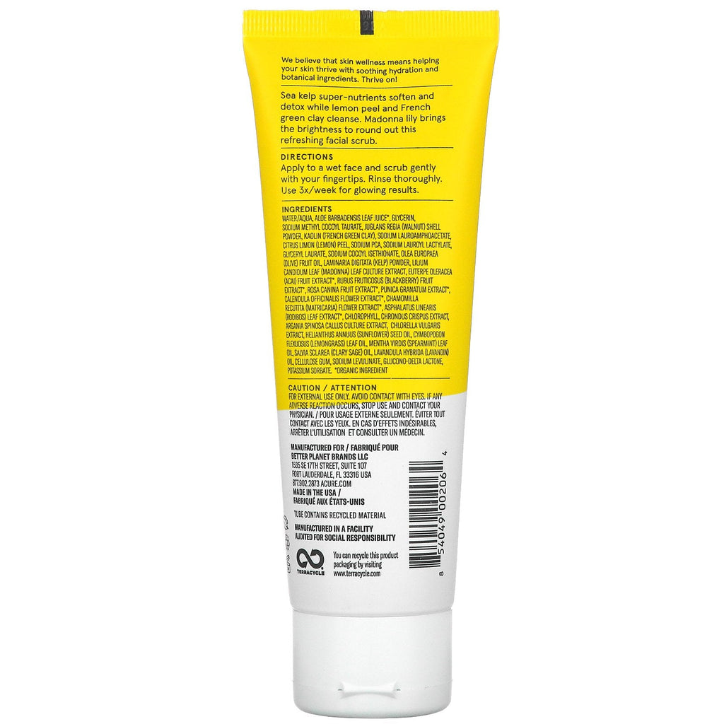 Akur, lysende ansigtsscrub, 4 fl oz (118 ml)