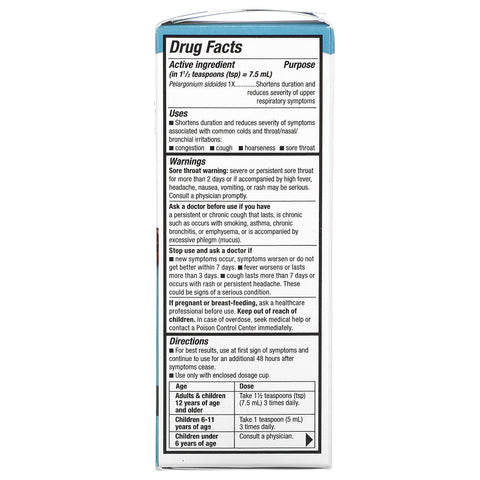 Nature's Way, Umcka ColdCare, jarabe calmante, sin azúcar, sabor a uva, 4 fl oz (120 ml)