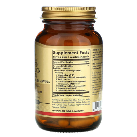 Solgar, Advanced Multi-Billion Dophilus, 60 Vegetable Capsules