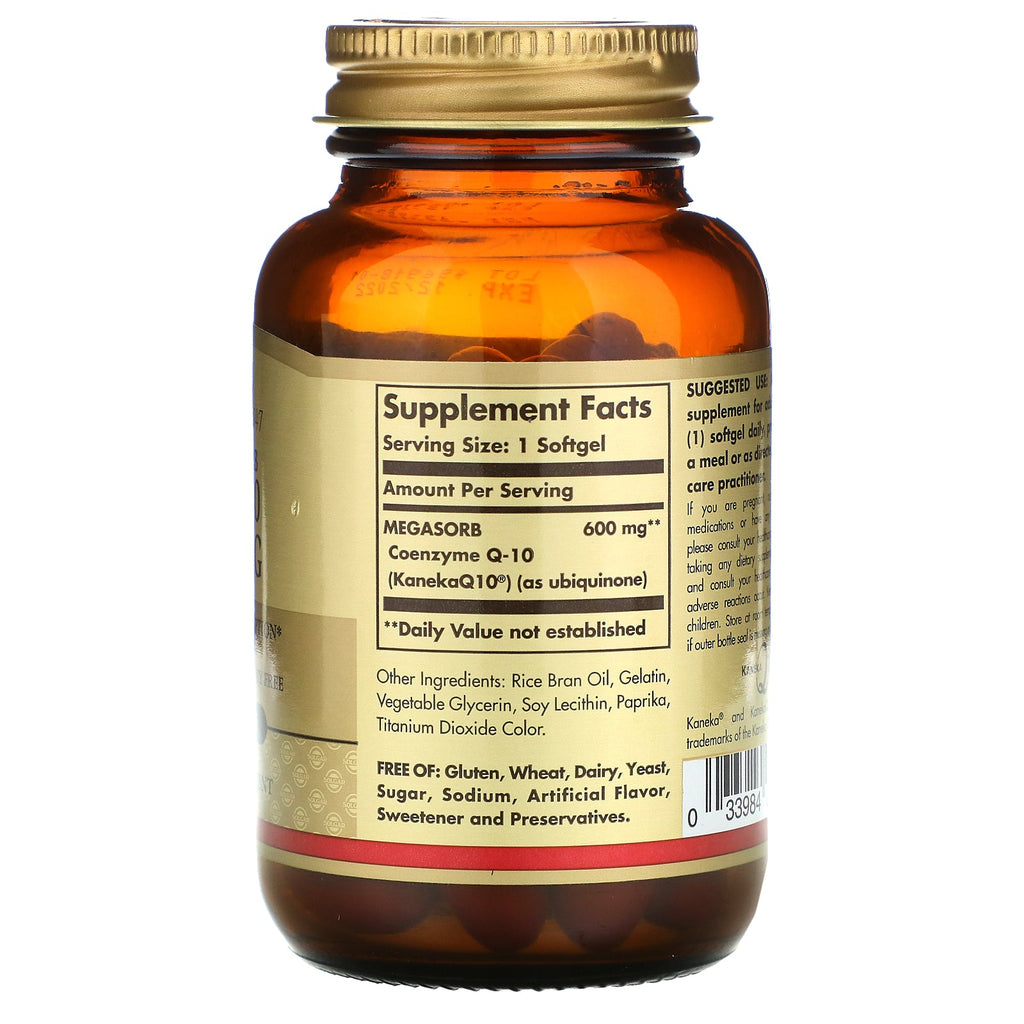 Solgar, Megasorb CoQ-10, 600 mg, 30 Softgels