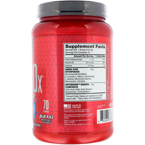 BSN, AminoX, Endurance & Recovery, Blue Raz, 2.24 lb (1.01 kg)
