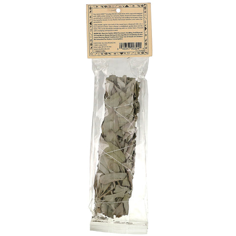 Sage Spirit, Native American Incense, White Sage, Large (6-7 inches), 1 Smudge Wand