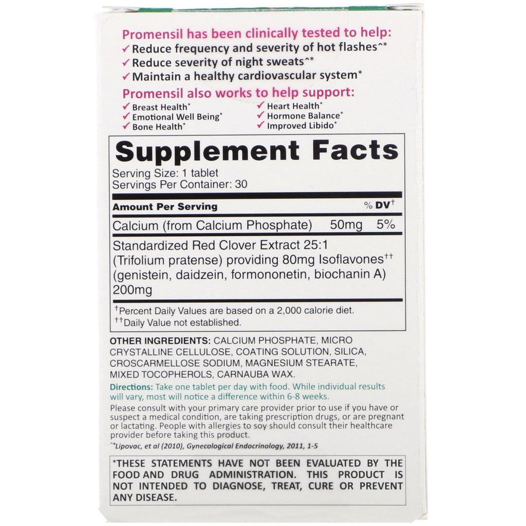 Promensil, Menopause, Double Strength, 30 Tablets