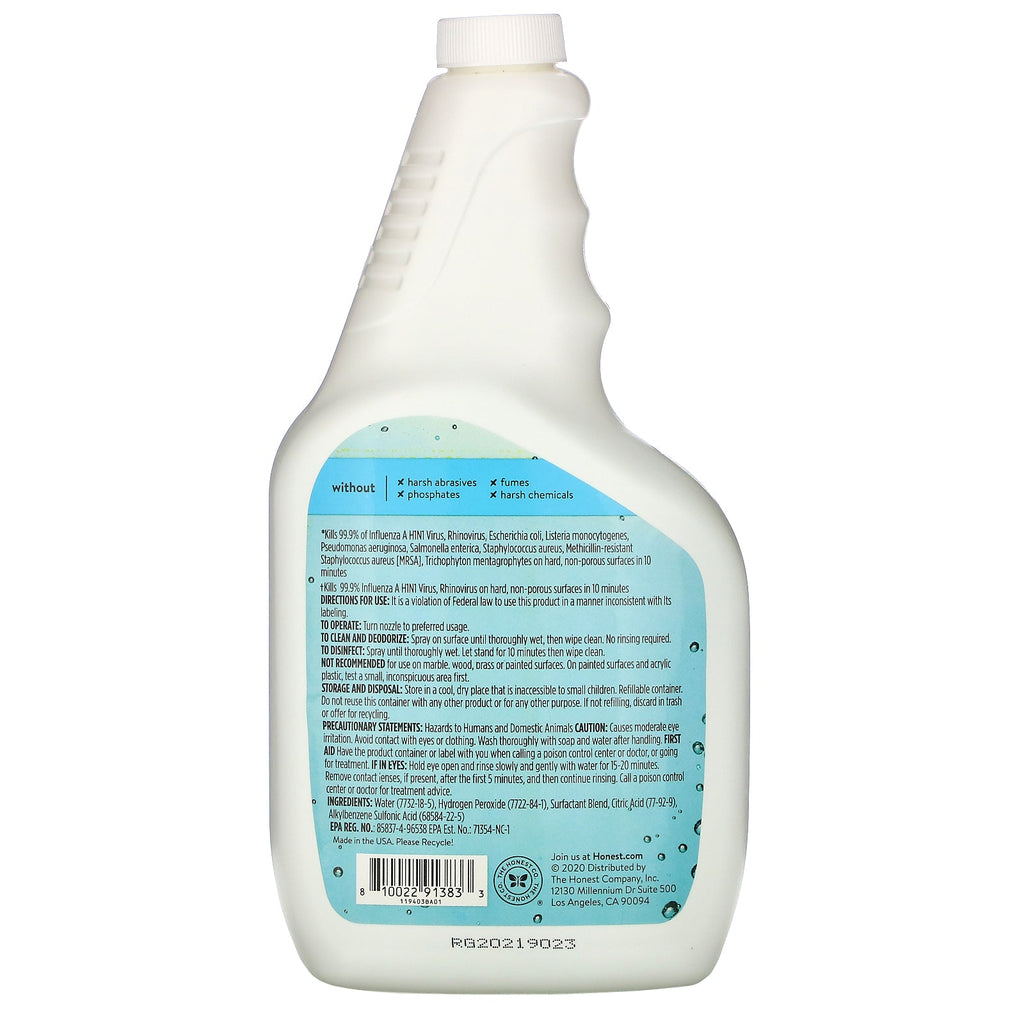 The Honest Company, Disinfecting Spray, Antibacterial Formula, 32 fl oz (946 ml)