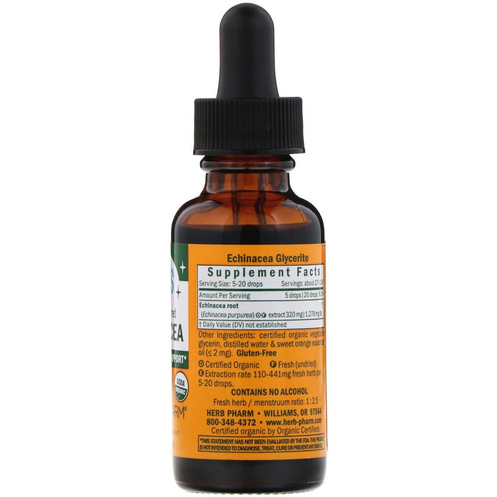 Herb Pharm, Kids Echinacea, Alcohol Free, Orange Flavored, 1 fl oz (30 ml)