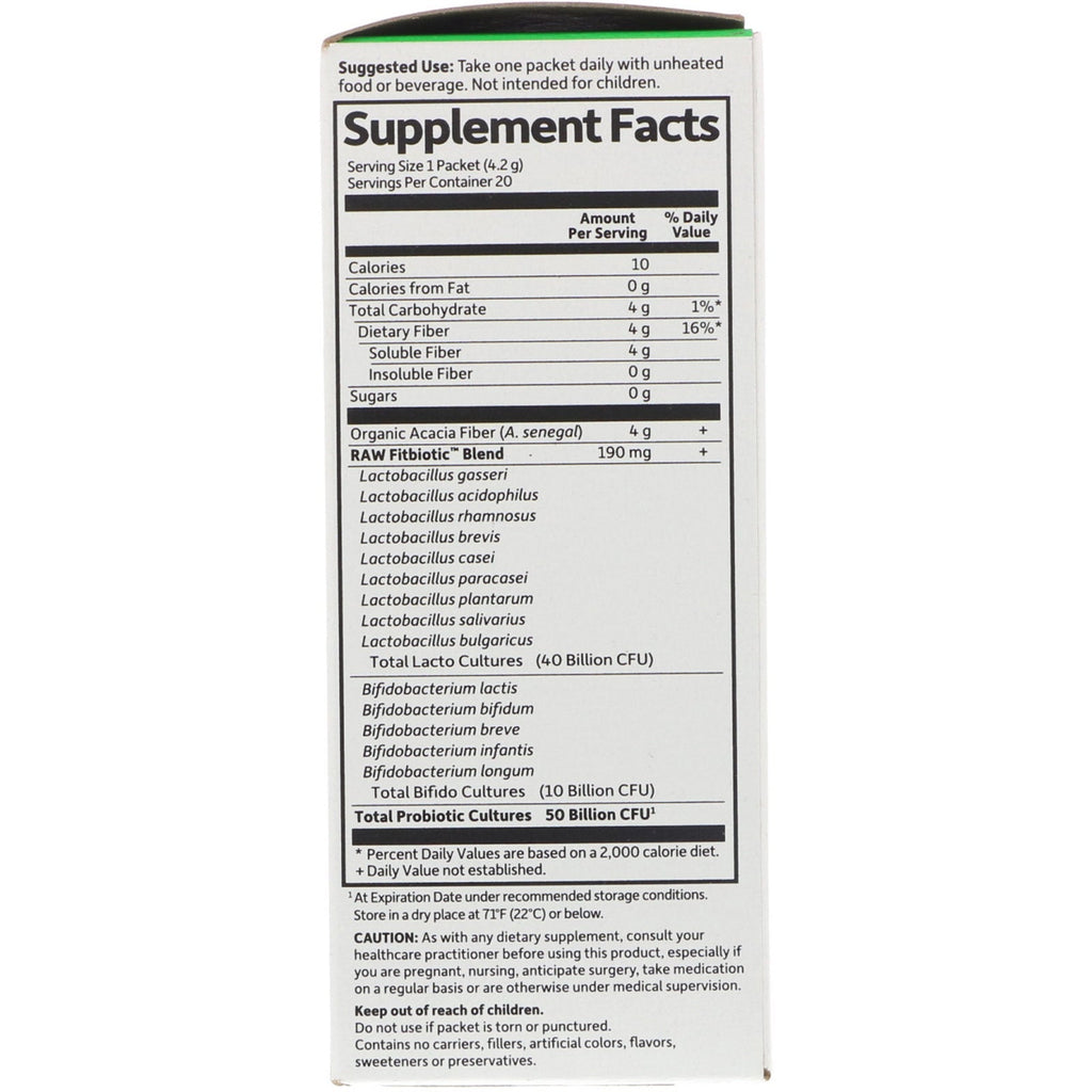 Garden of Life, , Dr. Formulated Probiotics Fitbiotic, Unflavored, 20 Packets, 0.15 oz (4.2 g) Each