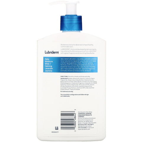 Lubriderm, Daily Moisture Lotion, Shea + Calming Lavender Jasmine, 16 fl oz (473 ml)