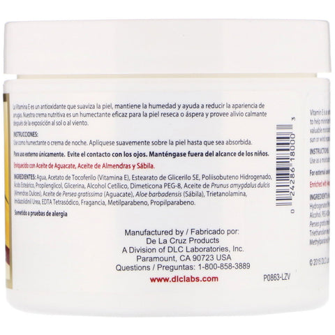 De La Cruz, Vitamin E Cream, 10,000 IU, 4 oz (114 g)