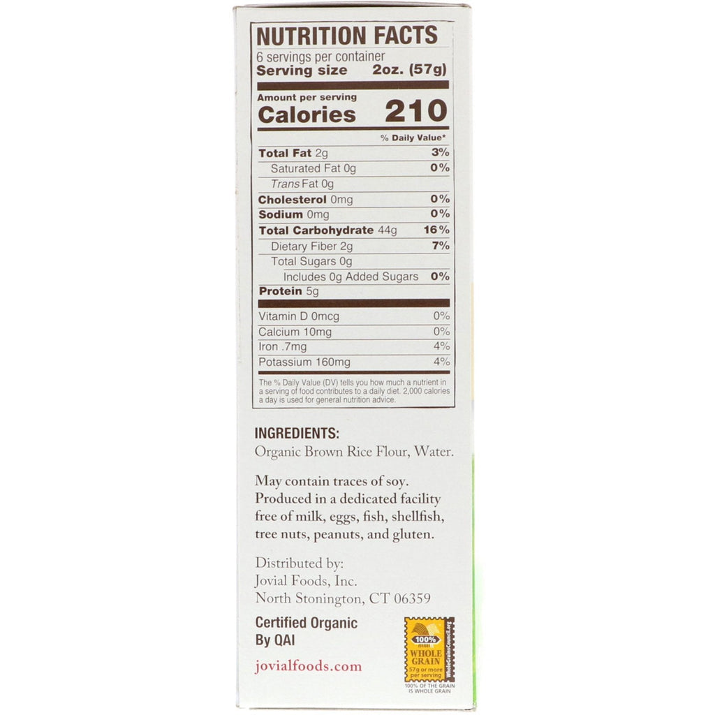 Jovial, Pasta 100 % de arroz integral, Fusilli, 12 oz (340 g)