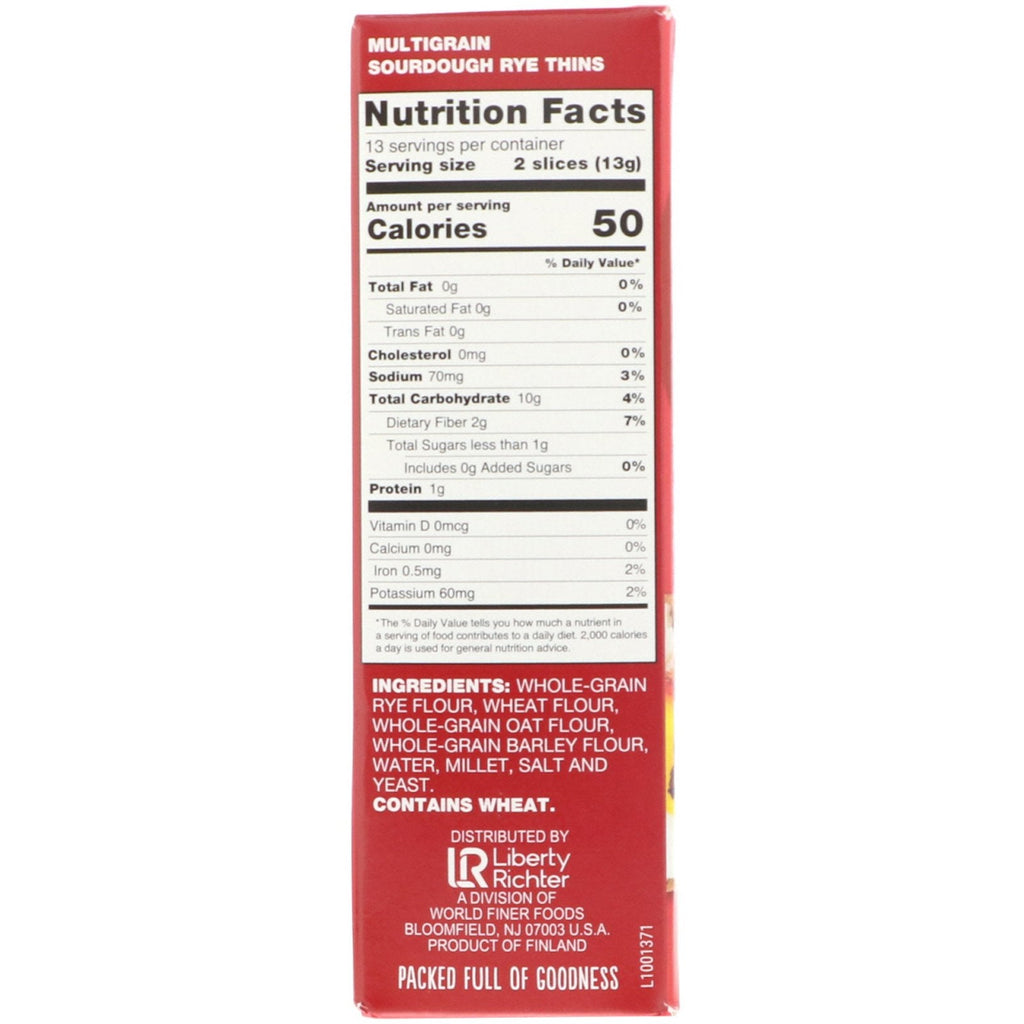 Finn Crisp, flerkorns surdejsrug tynds, 6,2 oz (175 g)