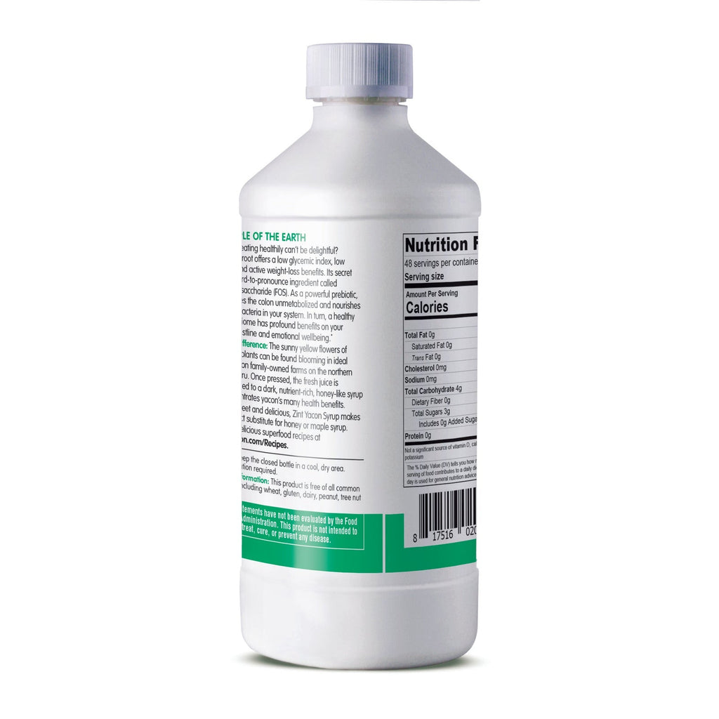 Zint, Yacon sirup, præbiotisk sødemiddel, 8 fl oz (236 ml)