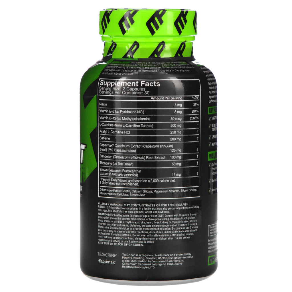 MusclePharm, Shred Sport, Thermogenic Complex, 60 Capsules