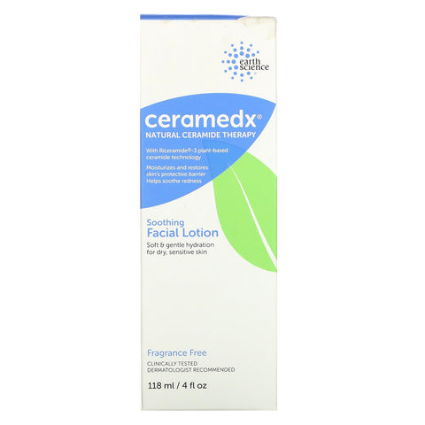 Ceramedx, Soothing Facial Lotion, Fragrance Free, 4 fl oz (118 ml)