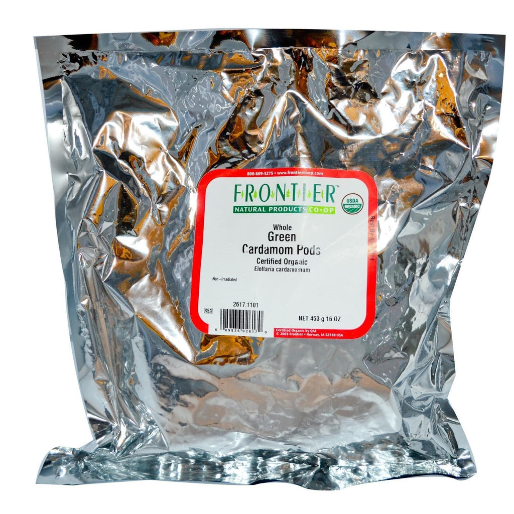 Frontier Natural Products, hele kardemommebælg, 16 oz (453 g)