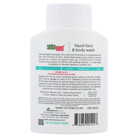 Sebamed USA, Liquid Face & Body Wash, 6.8 fl oz (200 ml)