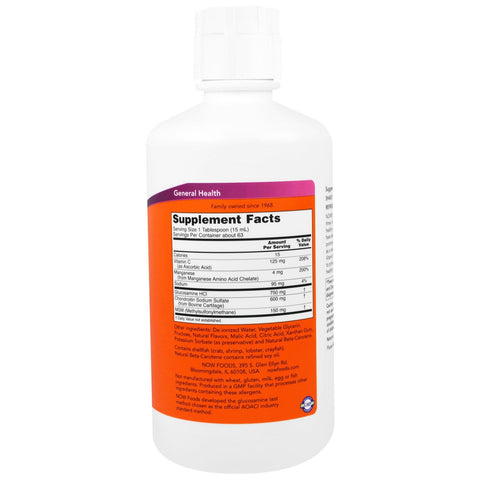 Now Foods, Liquid Glucosamine & Chondroitin with MSM, Citrus, 32 fl oz (946 ml)