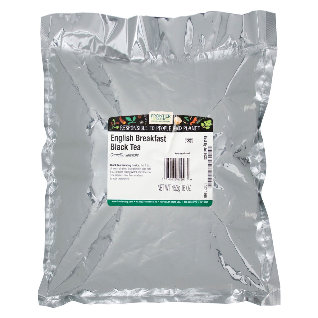 Frontier Natural Products, Té negro para desayuno inglés, 16 oz (453 g)