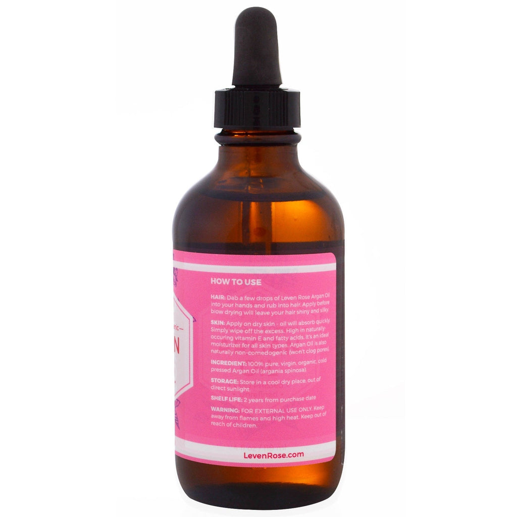 Leven Rose, 100% Pure &  Argan Oil, 4 fl oz (118 ml)