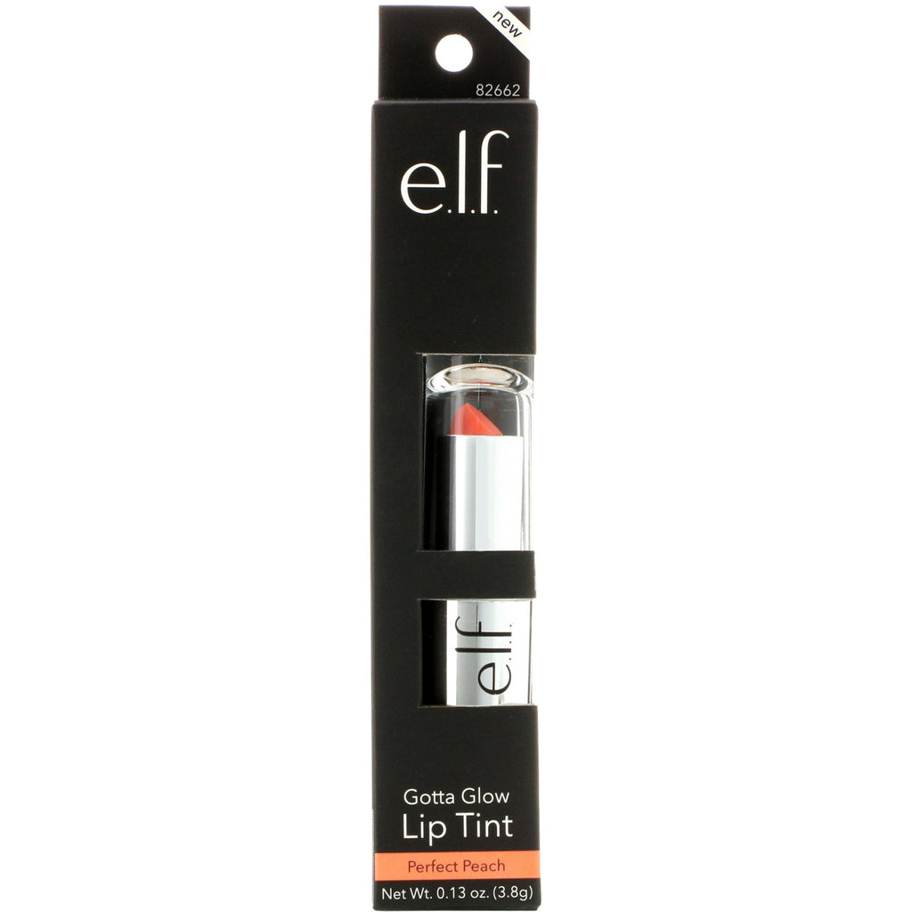 E.L.F., Gotta Glow Lip Tint, Perfect Peach, 0.13 oz (3.8 g)