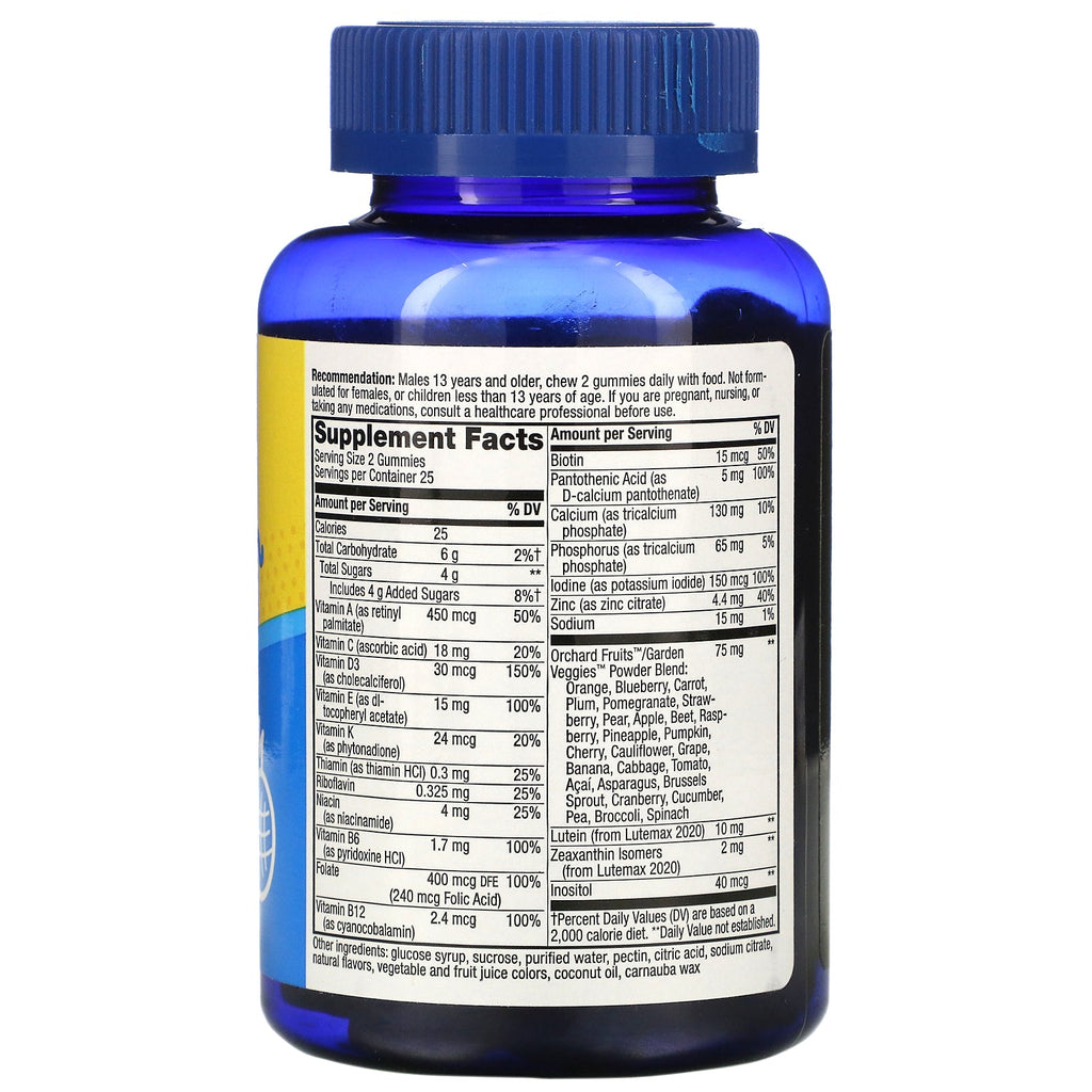 ¡El camino de la naturaleza, vivo! Adolescente, Multi completo para él, 50 gomitas