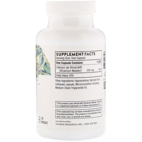 Thorne Research, Dicalcium Malate, 120 Capsules