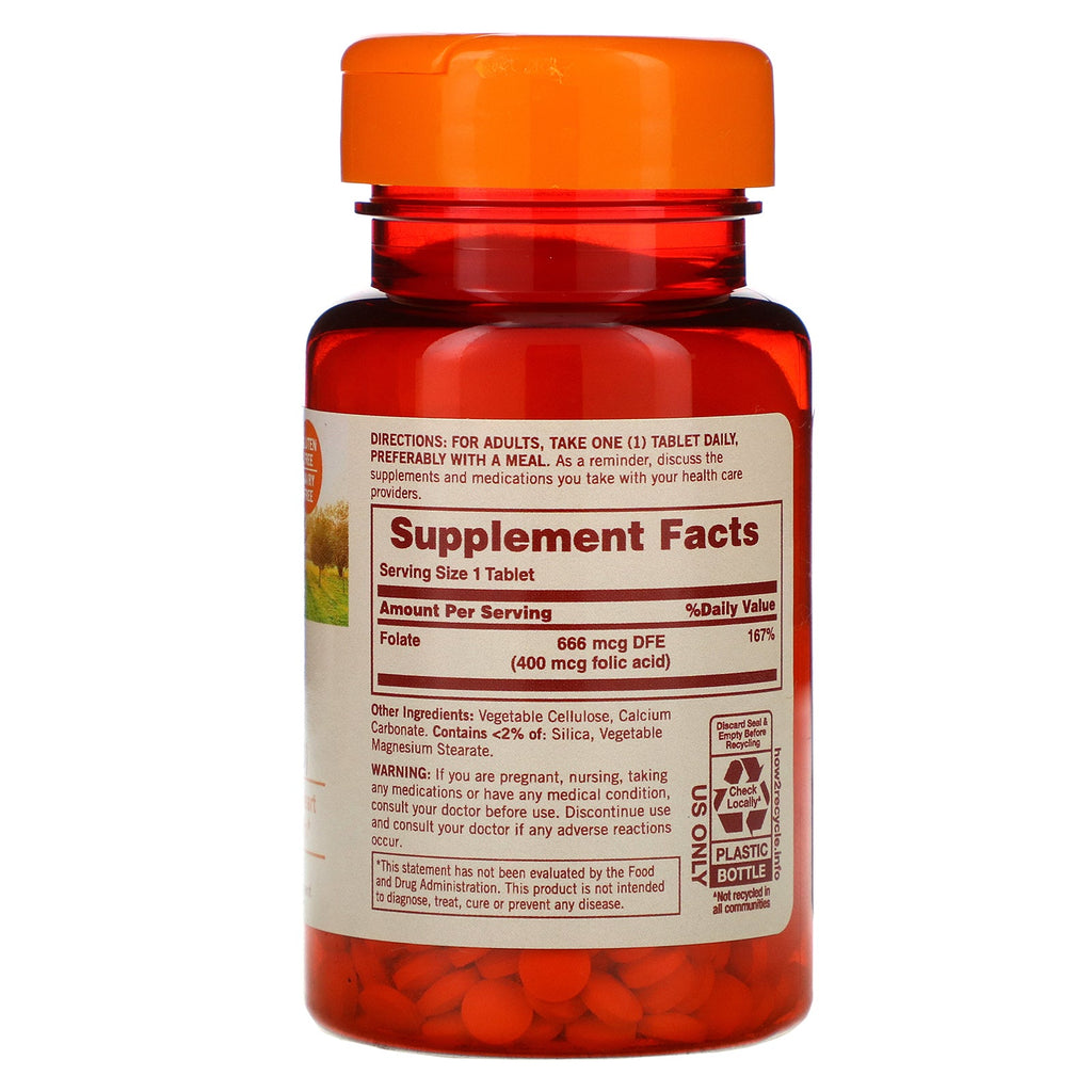 Sundown Naturals, Folate, 666 mcg DFE, 350 Tablets