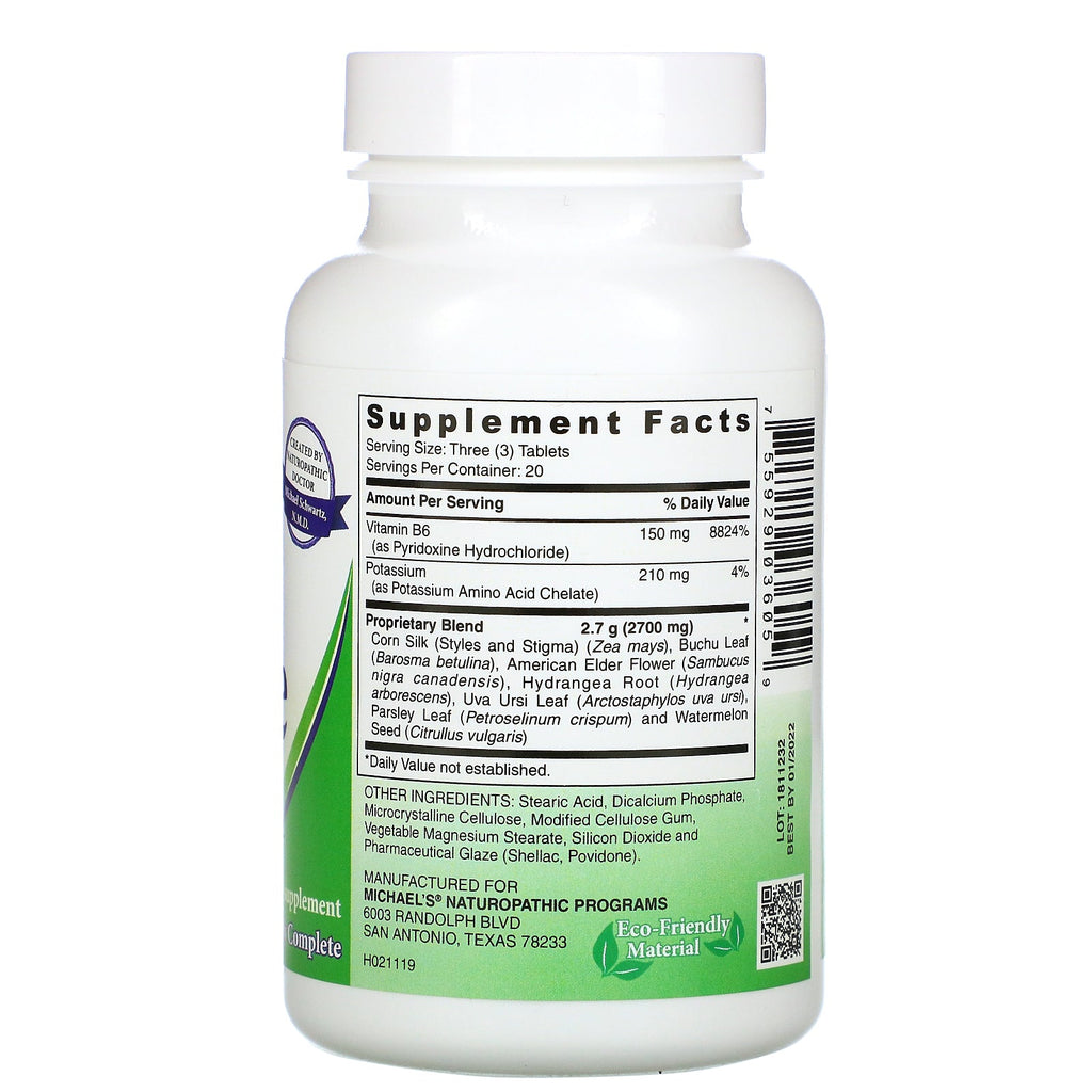 Michael's Naturopathic, Water Balance Factors, 60 Vegetarian Tablets