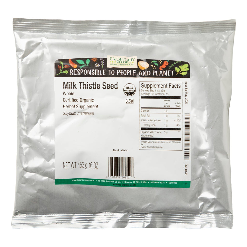 Frontier Natural Products, Semilla entera de cardo mariano, 16 oz (453 g)