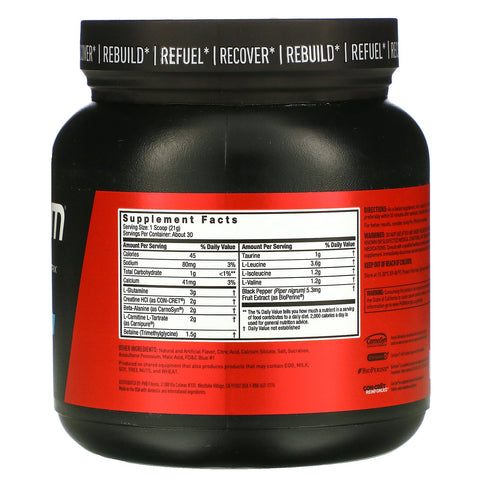 JYM Suplemento Science, BCAA + matriz de recuperación, Blue Artic Freeze, 22 oz (630 g)