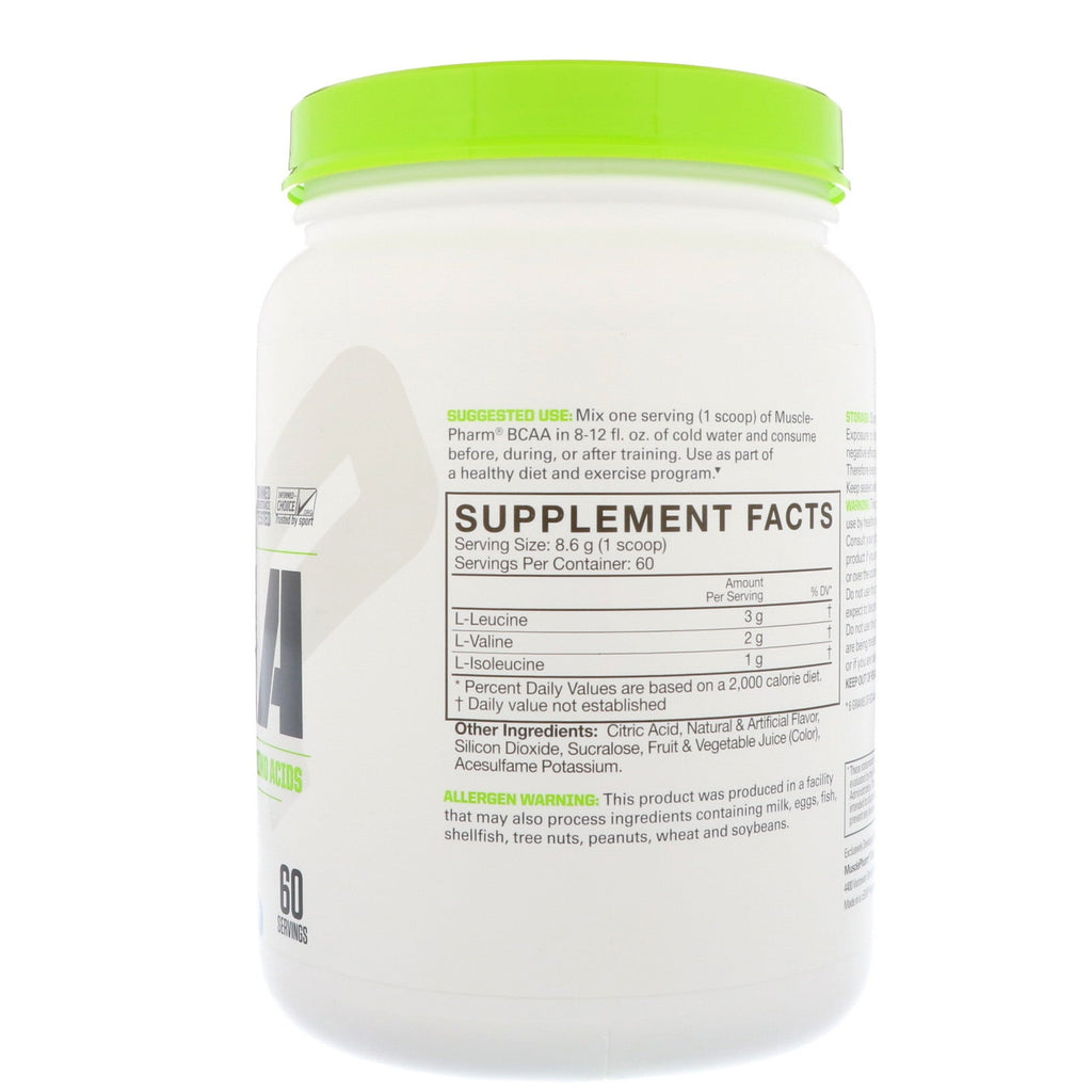 MusclePharm, Essentials, BCAA, Fruit Punch, 1.14 lbs (516  g)