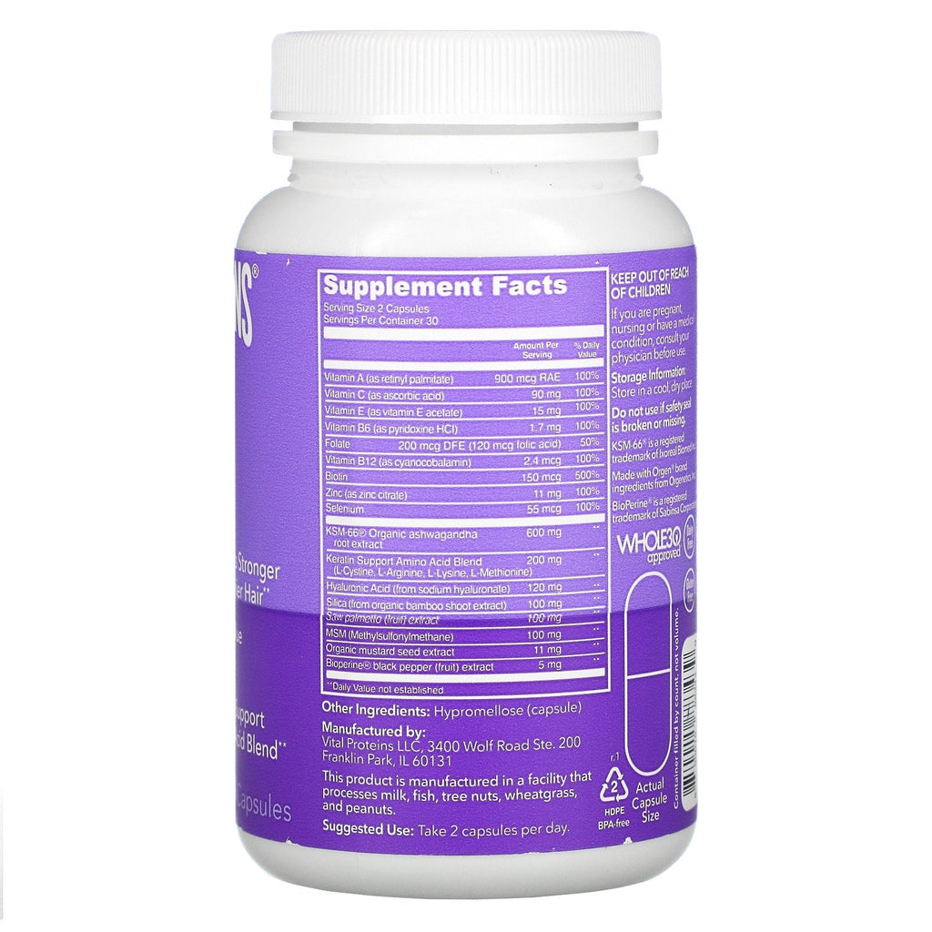 Vital Proteins, Hair Boost, 60 Capsules