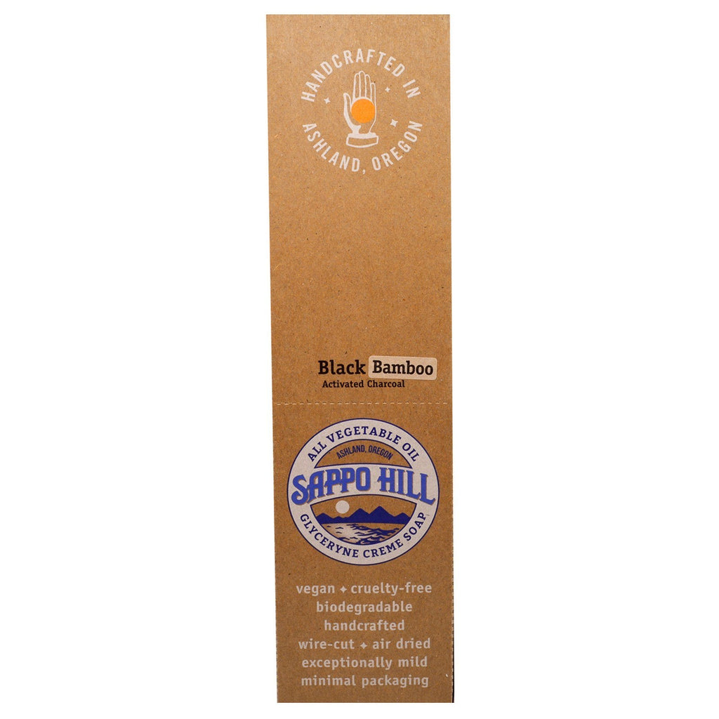 Sappo Hill, Glyceryne Cream Soap, Black Bamboo Activated Charcoal, 12 barer, 3,5 oz (100 g) hver