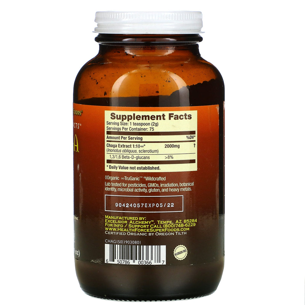 HealthForce Superfoods, Integrity Extracts, Chaga, 5,29 oz (150 g)