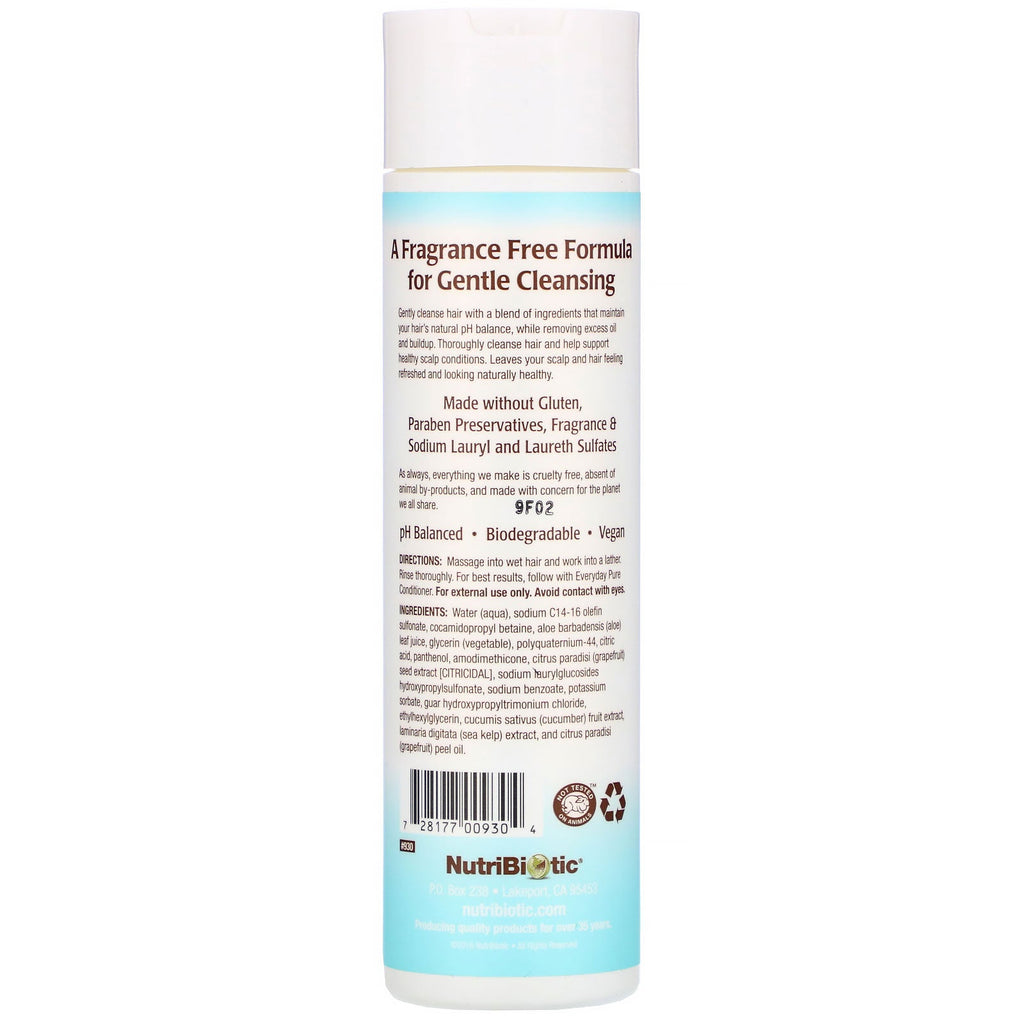 NutriBiotic, Everyday Pure Shampoo, Duftfri, 10 fl oz (296 ml)