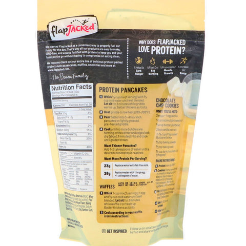 FlapJacked, Protein Pancake and Baking Mix, Buttermilk, 12 oz (340 g)