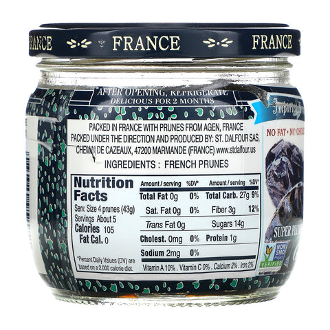 St. Dalfour, Giant French Prunes, Pitted, 7 oz (200 g)