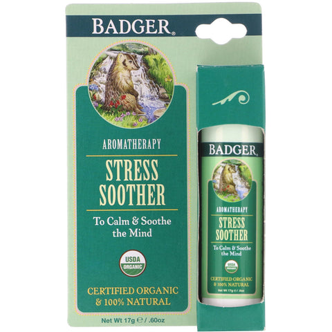 Badger Company, Stress Soother, Tangerine & Rosemary, .60 oz (17 g)